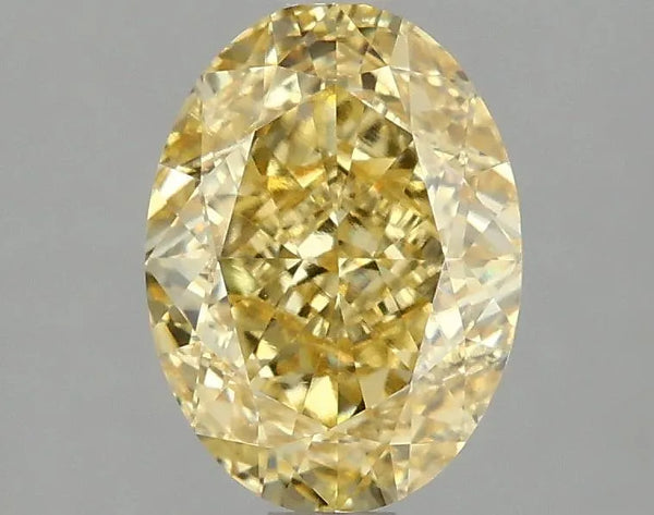 2.05ct Oval Lab Grown Diamond (Colour Fancy Intense Yellow, Clarity VVS1, IGI Certified)
