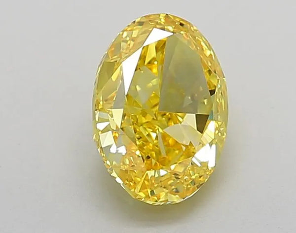 2.24ct Oval Lab Grown Diamond (Colour Fancy Vivid Yellow, Clarity VVS1, IGI Certified)
