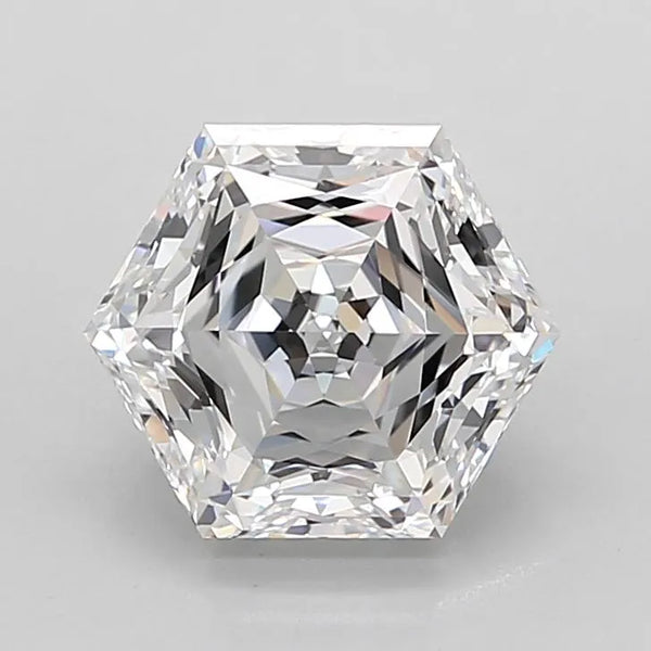 3.09ct Hexagonal Lab Grown Diamond (Colour D, Clarity FL, IGI Certified)