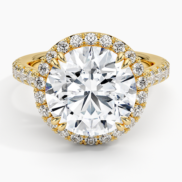 Sienna Halo Half Coverage Diamond Engagement Ring