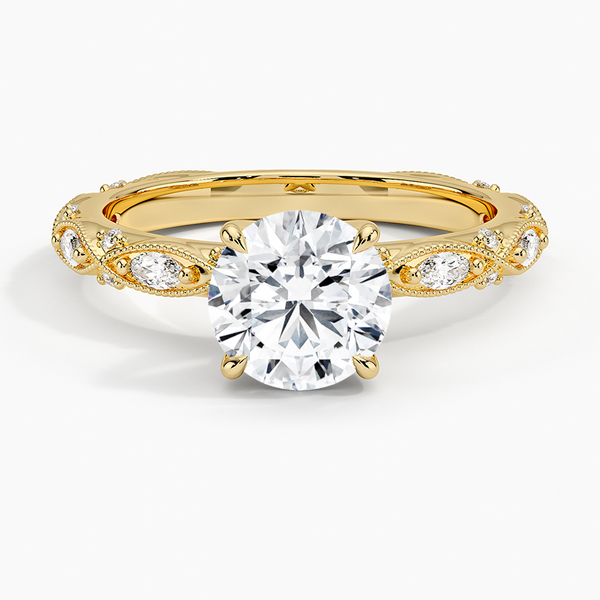 Celestia Milgrain Diamond Engagement Ring