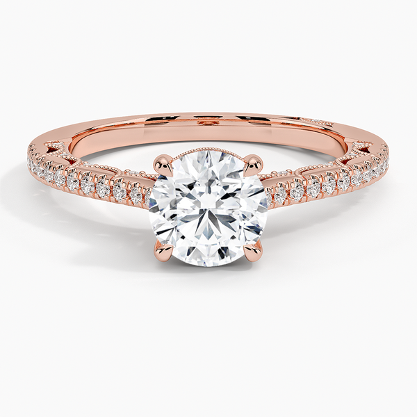 Tacori Lunetta Crescent Cathedral Diamond Engagement Ring