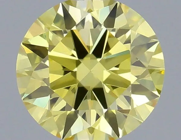 0.28ct Round Lab Grown Diamond (Colour Fancy Intense Yellow, Clarity VVS2, Cut ID, IGI Certified)