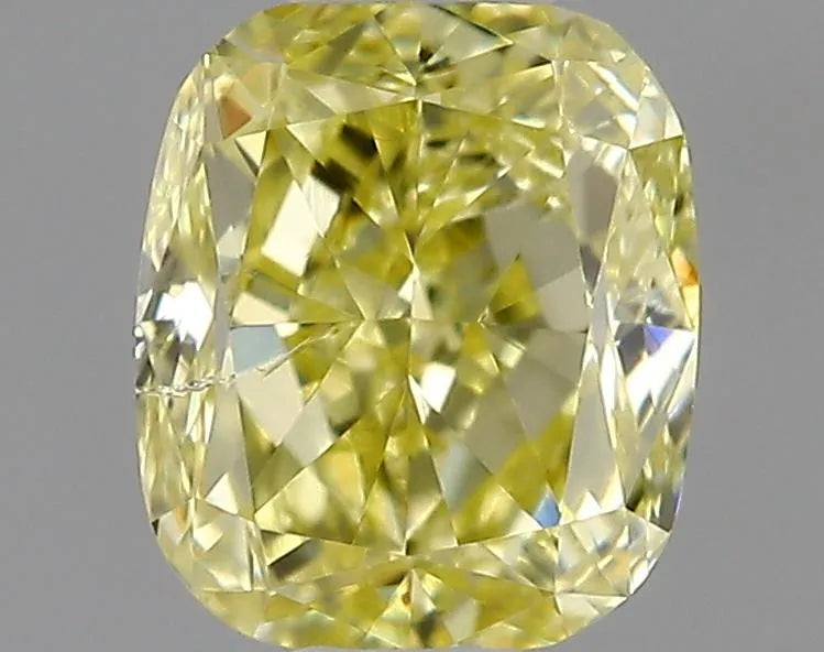 0.32ct Cushion modified Natural Diamond (Colour Fancy Yellow, Clarity I1, GIA Certified)