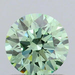 0.81ct Round Lab Grown Diamond (Colour Fancy Vivid Green, Clarity VVS1, Cut ID, IGI Certified)