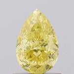 0.85ct Pear Natural Diamond (Colour Fancy Intense Yellow, Clarity I1, GIA Certified)