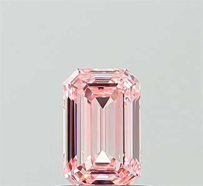 0.97ct Emerald Lab Grown Diamond (Colour Fancy Intense Pink, Clarity VVS1, IGI Certified)