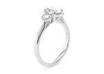 Valencia Trilogy Platinum Oval Engagement Ring