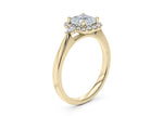 Hampstead Halo Yellow Gold 18k Cushion Engagement Ring