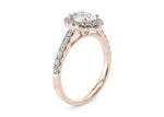 Medici Halo Rose Gold 18k Oval Engagement Ring