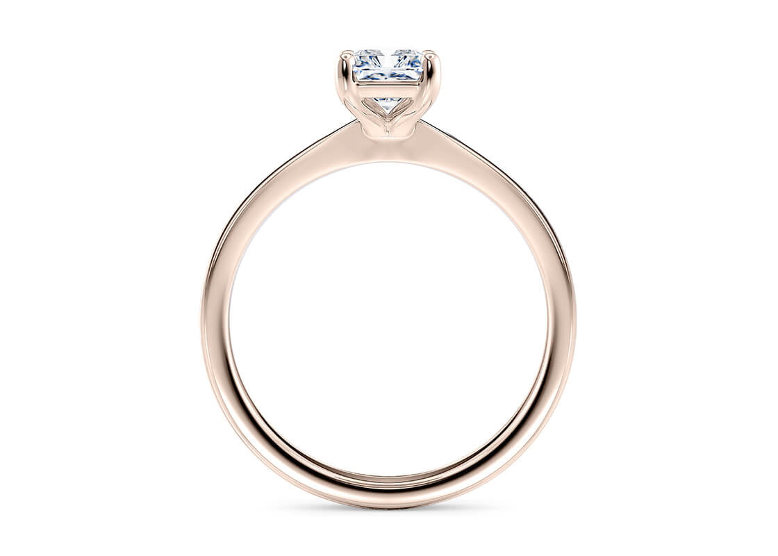 Delicacy Solitaire Rose Gold 18k Radiant Engagement Ring