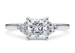 Rosa Vintage Platinum Princess Engagement Ring