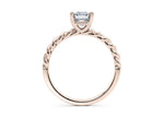 Ascot Solitaire Rose Gold 18k Asscher Engagement Ring