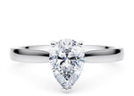 Contour Solitaire Platinum Pear Engagement Ring