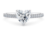 1477 Vintage Platinum Heart Engagement Ring