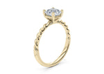 Ascot Solitaire Yellow Gold 18k Asscher Engagement Ring