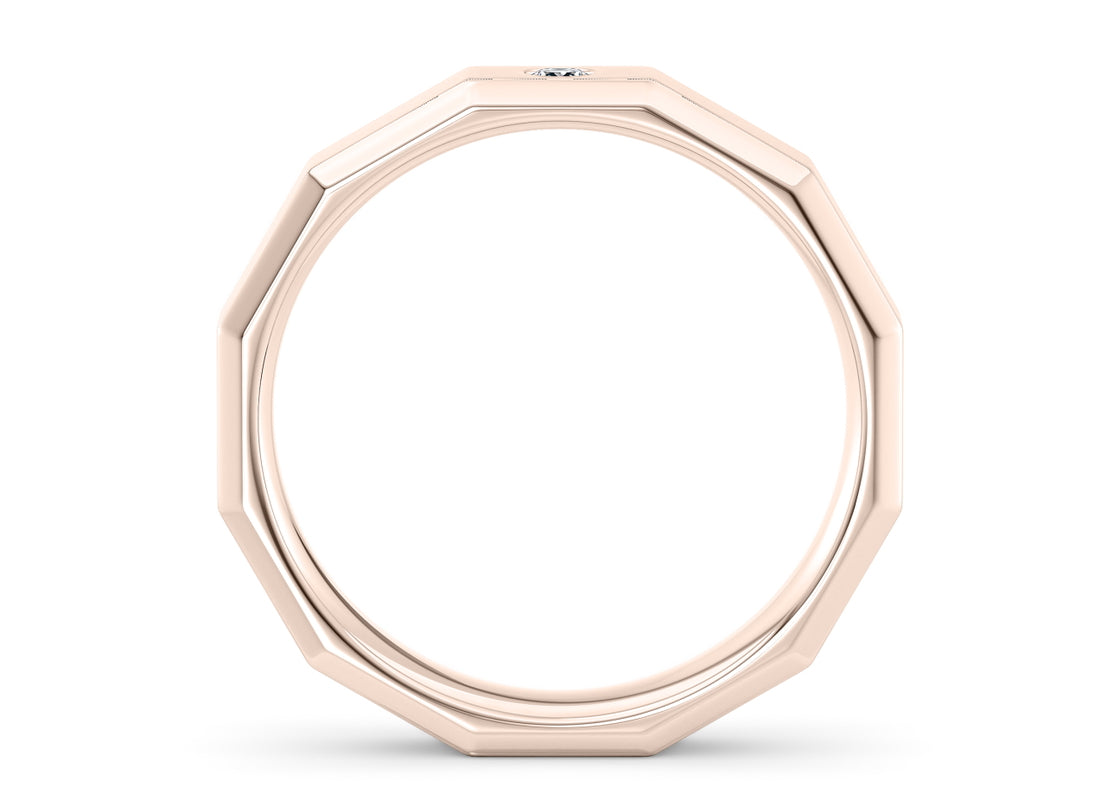 Atlas Brushed  Rose Gold 18k Wedding Band