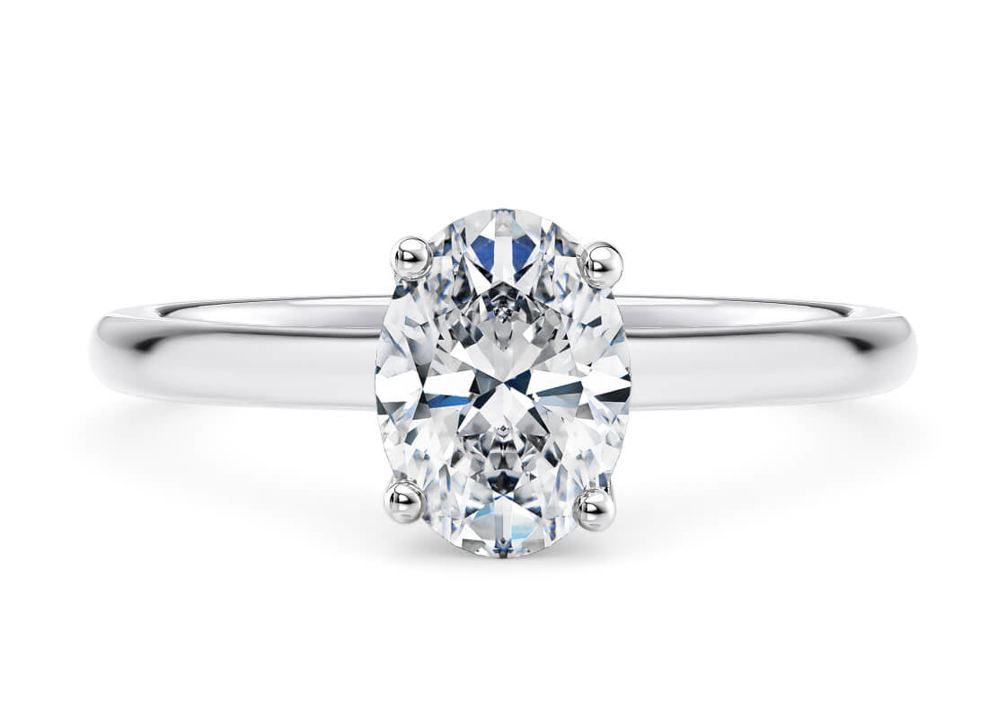 Paloma Solitaire Platinum Oval Engagement Ring