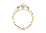 Florence Trilogy Yellow Gold 18k Oval Engagement Ring