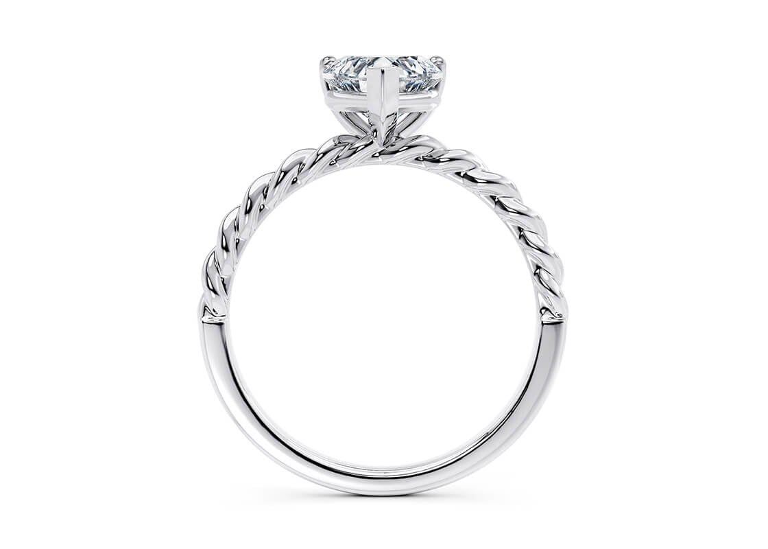 Ascot Solitaire Platinum Heart Engagement Ring