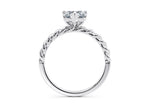 Ascot Solitaire Platinum Heart Engagement Ring