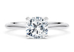 Iris Solitaire Platinum Cushion Engagement Ring