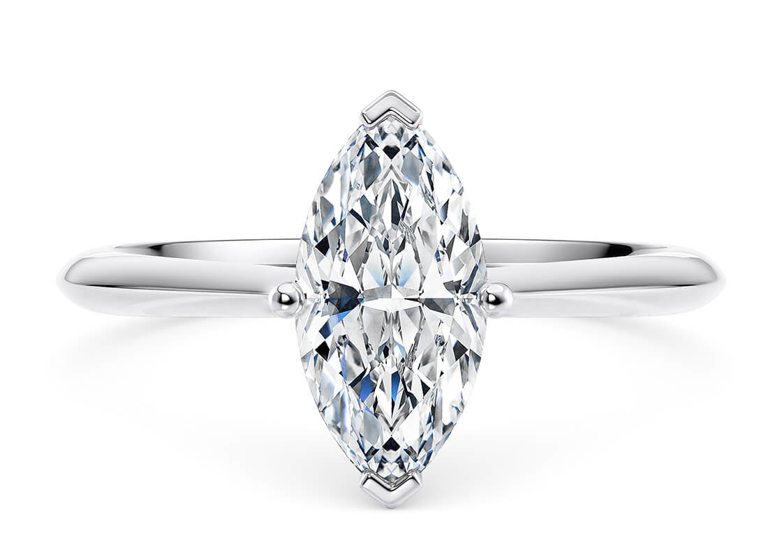 Hope Solitaire Platinum Marquise Engagement Ring