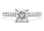 Aria Diamond Band Platinum Princess Engagement Ring