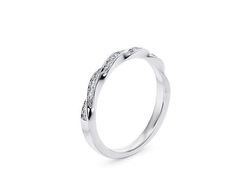 Marylebone White Gold 18k Half Set Eternity Ring