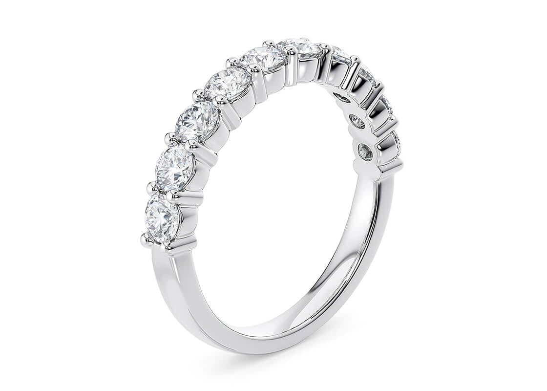 Mayfair Half Set White Gold 18k Natural Eternity Ring