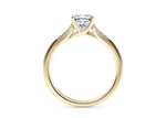 Thea Diamond Band Yellow Gold 18k Cushion Engagement Ring