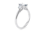 Valencia Trilogy Platinum Emerald Engagement Ring