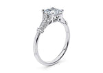 Jasmine Vintage Platinum Princess Engagement Ring