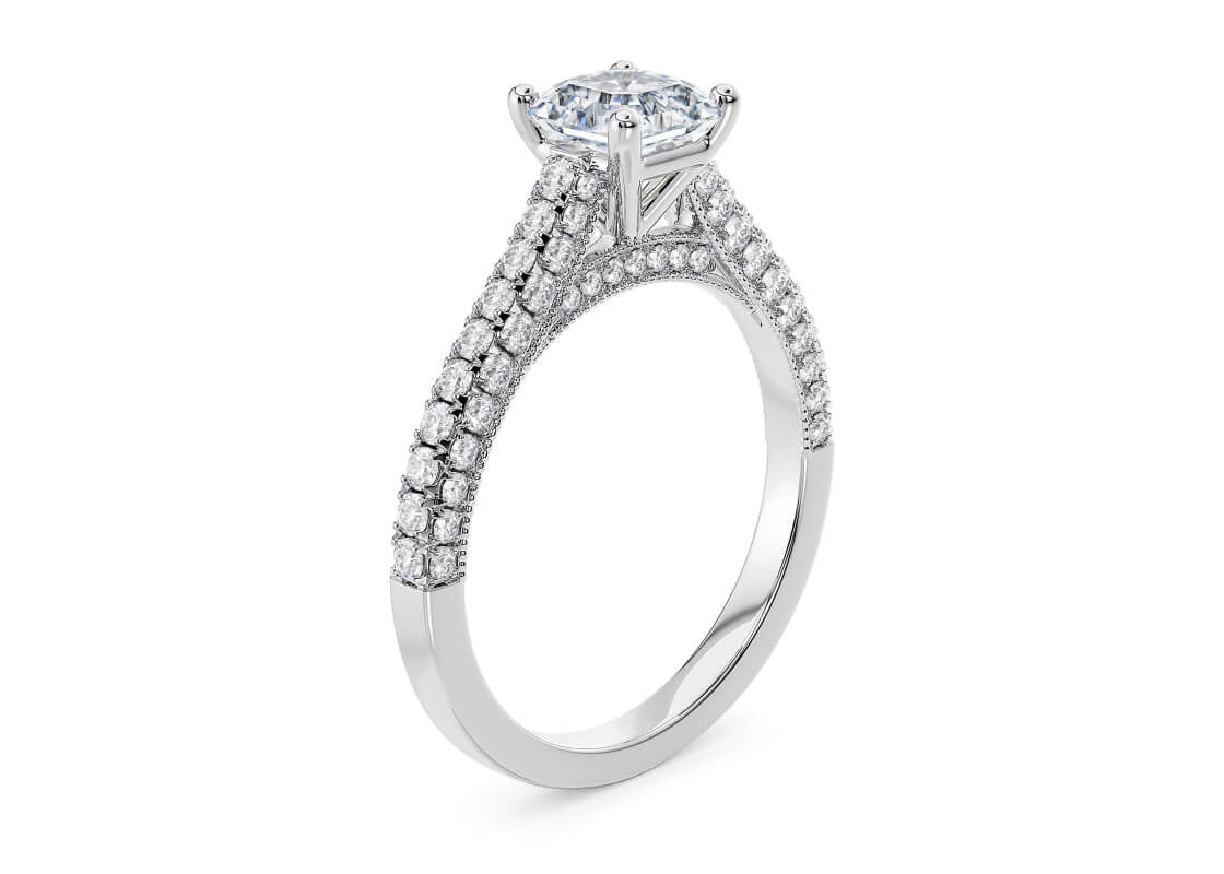 Bloomsbury Vintage Platinum Asscher Engagement Ring