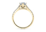 Oxford Diamond Band Yellow Gold 18k Heart Engagement Ring