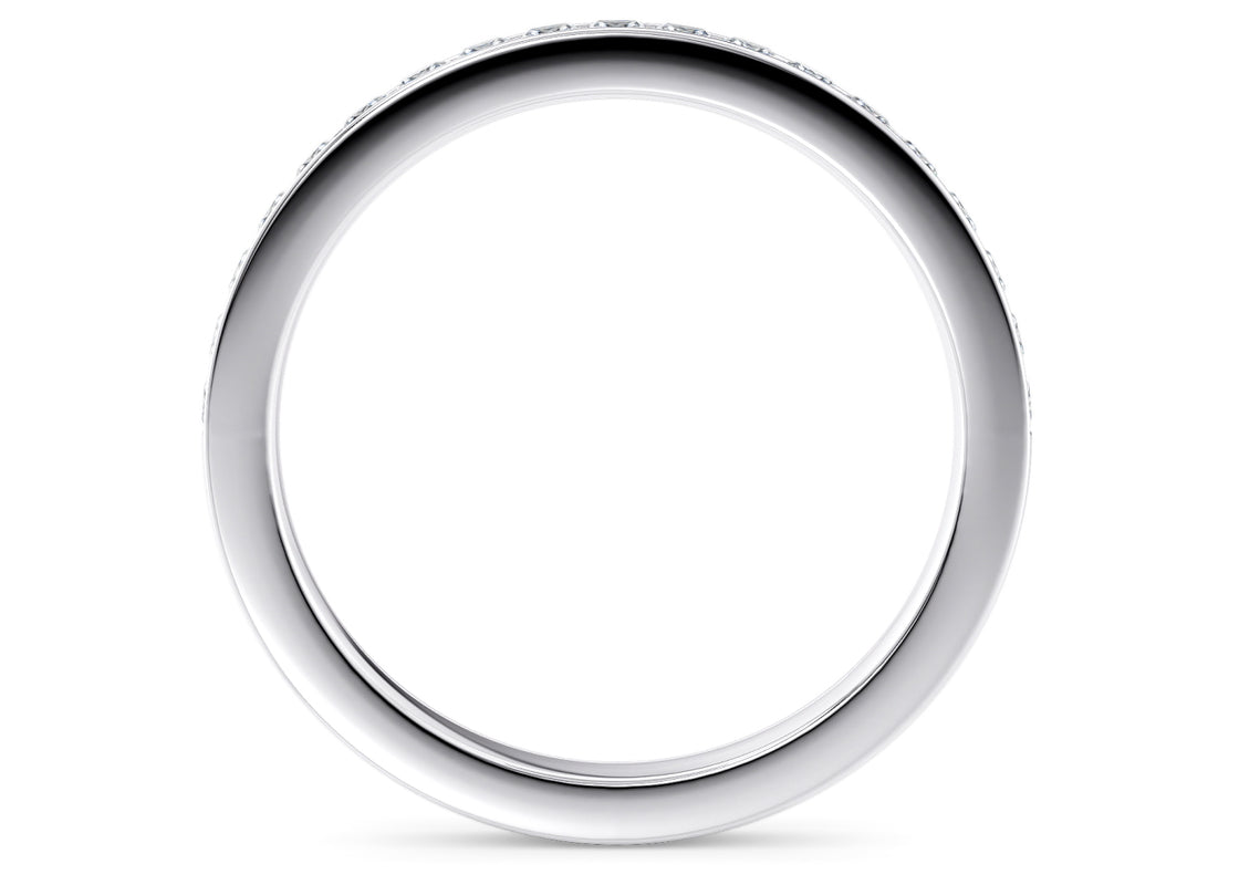 Aurora White Gold 18k Half Set Eternity Ring