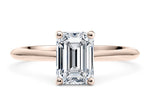 Hope Solitaire Rose Gold 18k Emerald Engagement Ring
