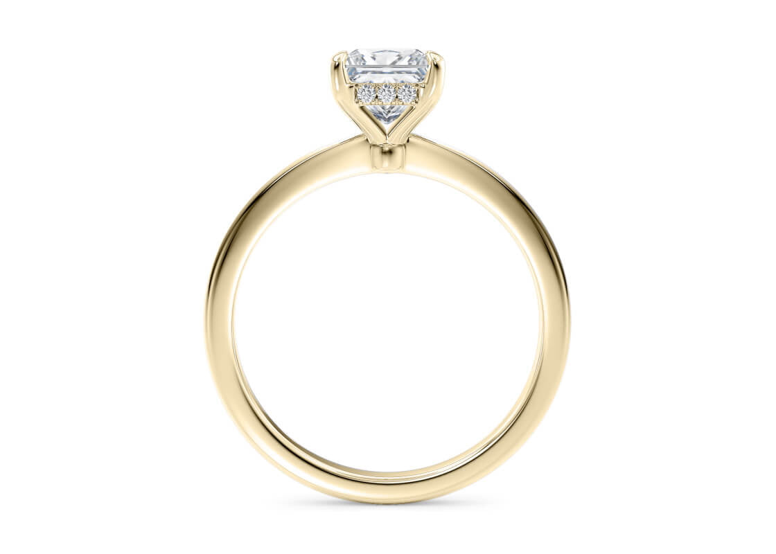 Starlight Solitaire Yellow Gold 18k Princess Engagement Ring
