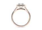 Battersea Halo Rose Gold 18k Asscher Engagement Ring