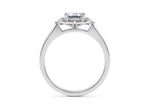 Hampstead Halo Platinum Emerald Engagement Ring