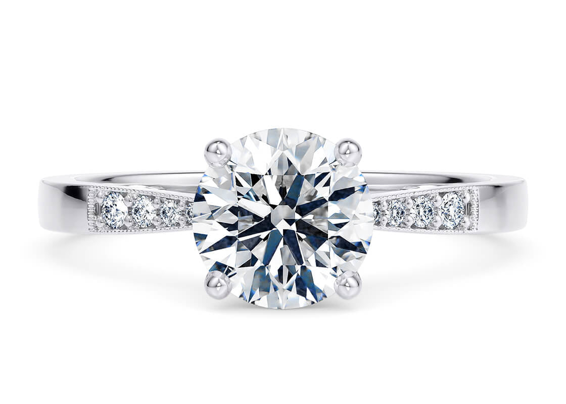 Delicacy Vintage Platinum Round Engagement Ring
