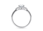 Gaia Vintage Platinum Pear Engagement Ring