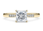 Thea Diamond Band Yellow Gold 18k Princess Engagement Ring