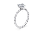 Ascot Solitaire Platinum Heart Engagement Ring