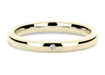 1 Stone Yellow Gold 18k Wedding Band