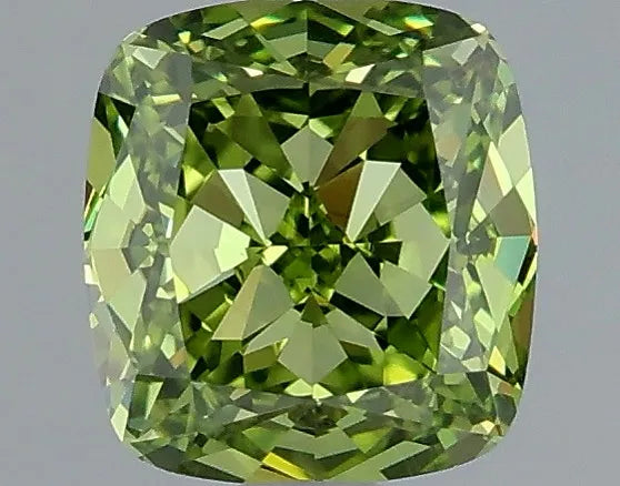 1.01ct Cushion modified Lab Grown Diamond (Colour Fancy Vivid Green, Clarity VVS2, IGI Certified)