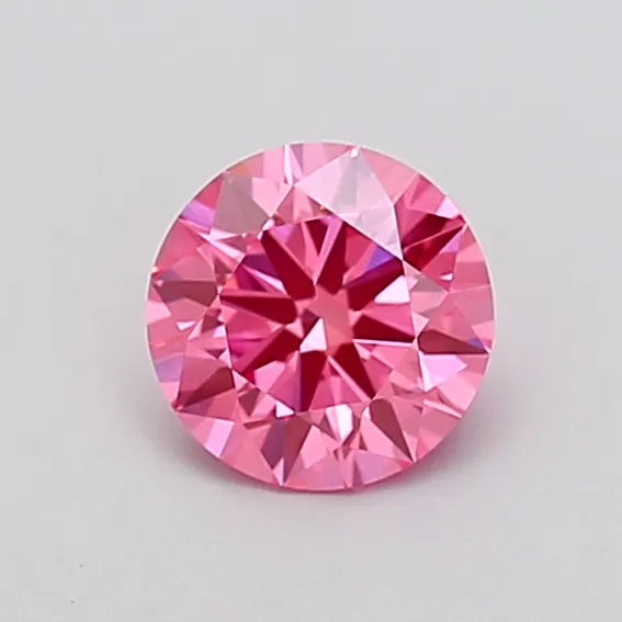 1.05ct Round Lab Grown Diamond (Colour Fancy Vivid Pink, Clarity VVS1, Cut ID, IGI Certified)