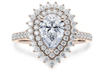 Berkeley Halo Rose Gold 18k Pear Engagement Ring