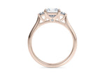 Paris Trilogy Rose Gold 18k Princess Engagement Ring