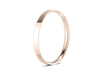 Flat Court Rose Gold 18k Wedding Band
